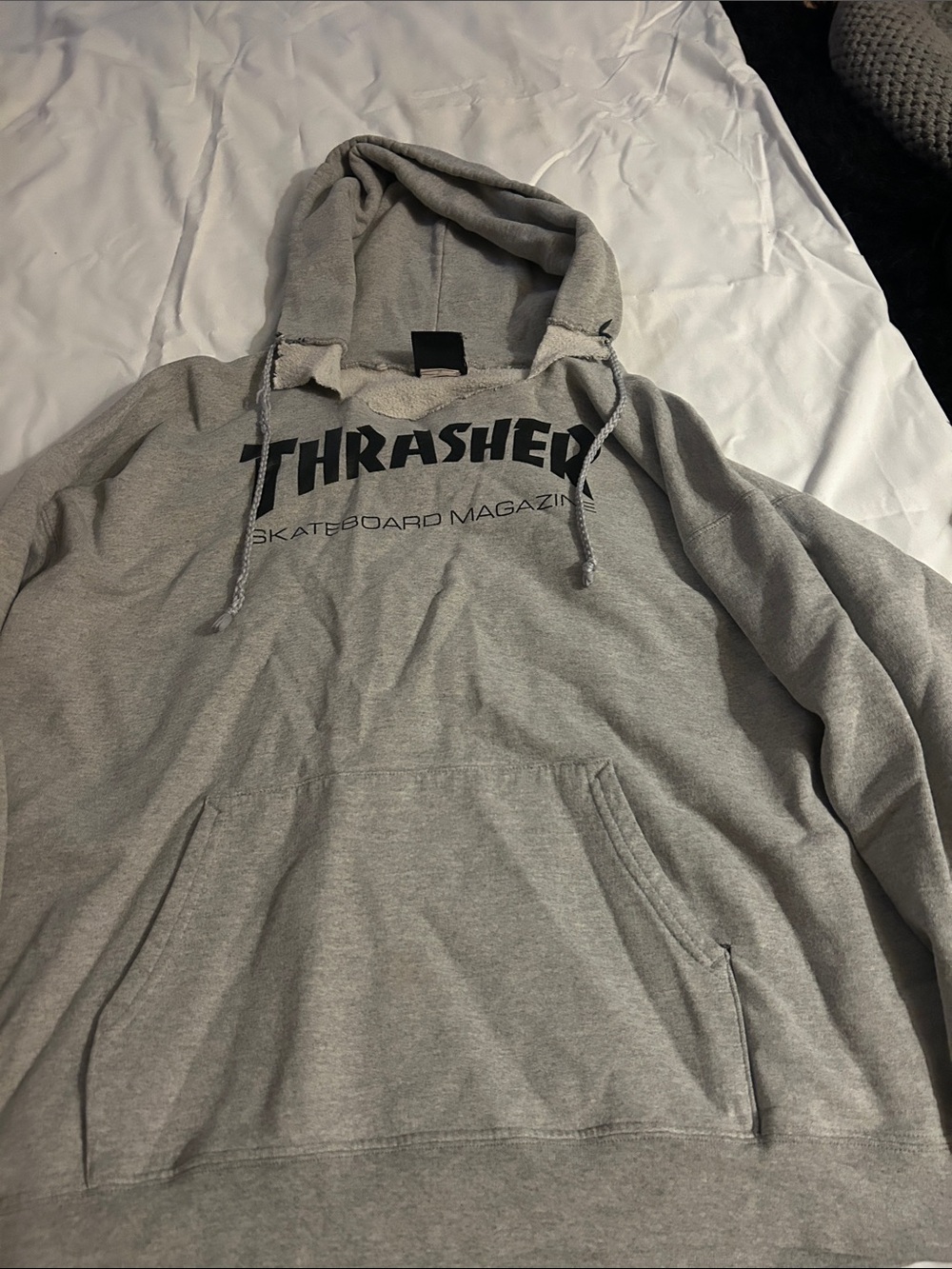 Thrasher Light Gray Logo Hooded Pullover